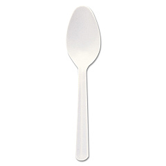 Dart Bonus Polypropylene Cutlery, 5", Teaspoon, White (DCCS5BW)
