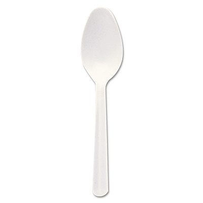 Dart Bonus Polypropylene Cutlery, 5", Teaspoon, White (DCCS5BW)