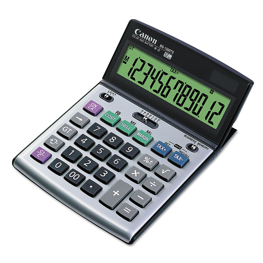 Canon BS-1200TS Desktop Calculator, 12-Digit LCD (CNM8507A010)
