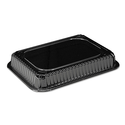 HFA Plastic Dome Lid, Rectangle, Fits 1 lb Oblong Pan 2060, Clear, 500/Carton (HFA2060DL)