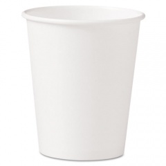 Solo Single-Sided Poly Paper Hot Cups, 10 oz, White, 50 Sleeve, 20 Sleeves/Carton (370W)