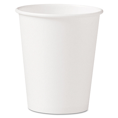 Solo Single-Sided Poly Paper Hot Cups, 10 oz, White, 50 Sleeve, 20 Sleeves/Carton (SCC370W)