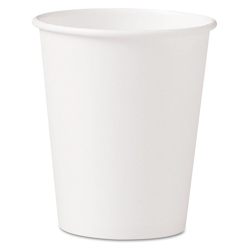 Solo Single-Sided Poly Paper Hot Cups, 10 oz, White, 50 Sleeve, 20 Sleeves/Carton (SCC370W)