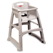 Rubbermaid Commercial STURDY CHAIR YOUTH SEAT, PLATINUM SEAT/PLATINUM BACK, PLATINUM BASE (781408PLA)