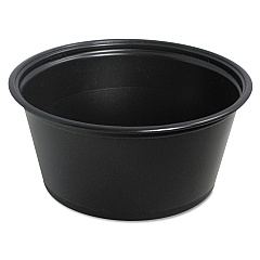 Dart Conex Complements Portion/Medicine Cups, 3.25 oz, Black, 125/Bag, 20 Bags/Carton (DCC325PCBLK)