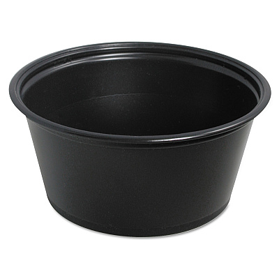 Dart Conex Complements Portion/Medicine Cups, 3.25 oz, Black, 125/Bag, 20 Bags/Carton (DCC325PCBLK)