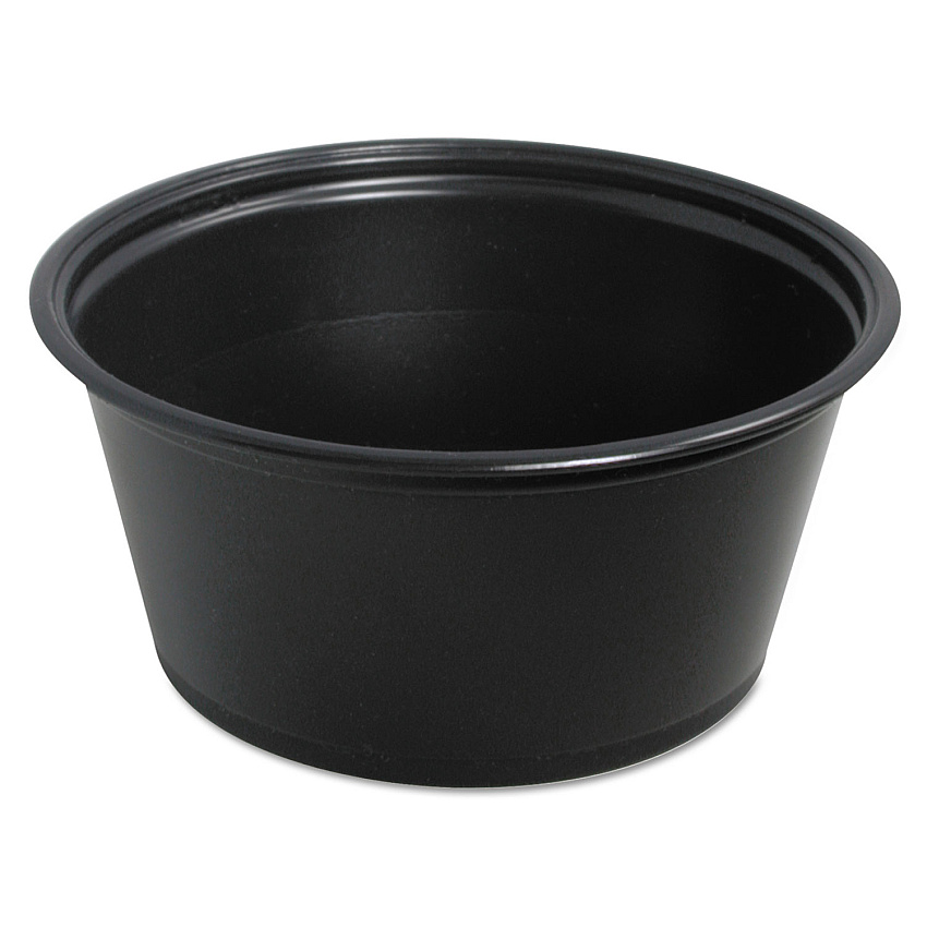 Dart Conex Complements Portion/Medicine Cups, 3.25 oz, Black, 125/Bag, 20 Bags/Carton (DCC325PCBLK)