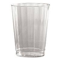 WNA Classic Crystal Plastic Tumblers, 10 oz, Clear, Fluted, Tall, 20/Pack, 12 Packs/Carton (WNACC10240)