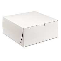 SCT White One-Piece Non-Window Bakery Boxes, 9 x 9 x 4, White, Paper, 200/Carton (SCH0961)