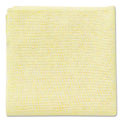 Rubbermaid Commercial Microfiber Cleaning Cloths, 16 x 16, Yellow, 24/Pack (RCP1820584)