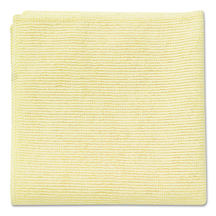 Rubbermaid Commercial Microfiber Cleaning Cloths, 16 x 16, Yellow, 24/Pack (RCP1820584)