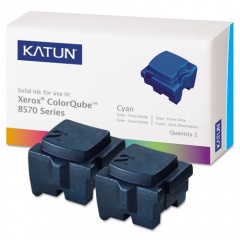 Katun Compatible 108R00926 Solid Ink Stick, 4,400 Page-Yield, Cyan, 2/Box (39395)