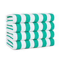 California Cabana Beach Towels 30x70 Green, Case Of 24 (CABANA-GR-CS)