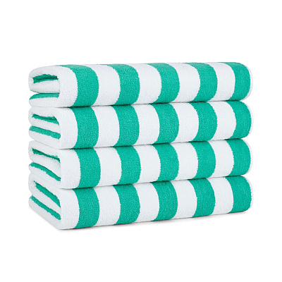 California Cabana Beach Towels 30x70 Green, Case Of 24 (CABANA-GR-CS)