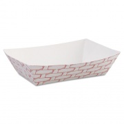Boardwalk Paper Food Baskets, 6 oz Capacity, 3.78 x 4.3 x 1.08, Red/White, 1,000/Carton (30LAG040)