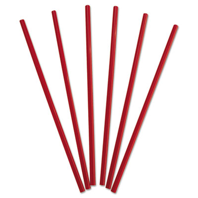 Dixie Wrapped Giant Straws, 10.25", Polypropylene, Red, 300/Box, 4 Boxes/Carton (DXEGW104)
