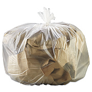 GEN High-Density Can Liners, 33 gal, 13 mic, 33" x 39", Natural, Perforated Roll, 25 Bags/Roll, 10 Rolls/Carton (GEN333916)