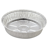HFA Round Aluminum Container, 37 oz, 8" Diameter, Silver, 500/Carton (HFA205830)