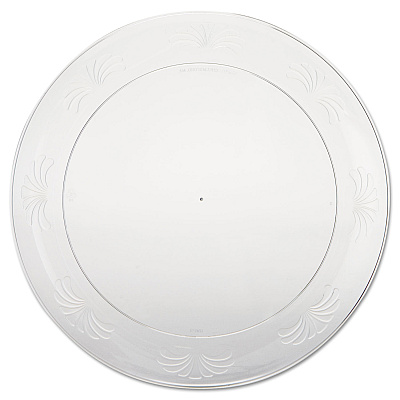 WNA Designerware Plastic Plates, 9" dia, Clear, 10 Pack, 18 Packs/Carton (WNADWP9180)