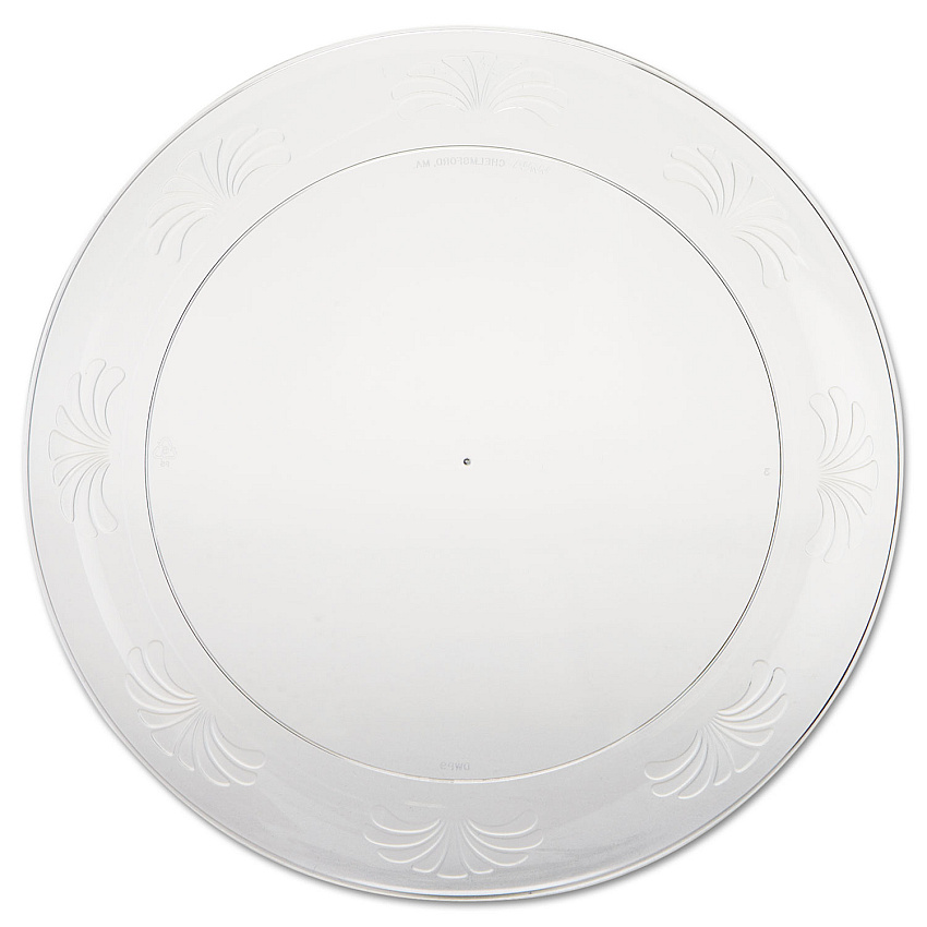 WNA Designerware Plastic Plates, 9" dia, Clear, 10 Pack, 18 Packs/Carton (WNADWP9180)