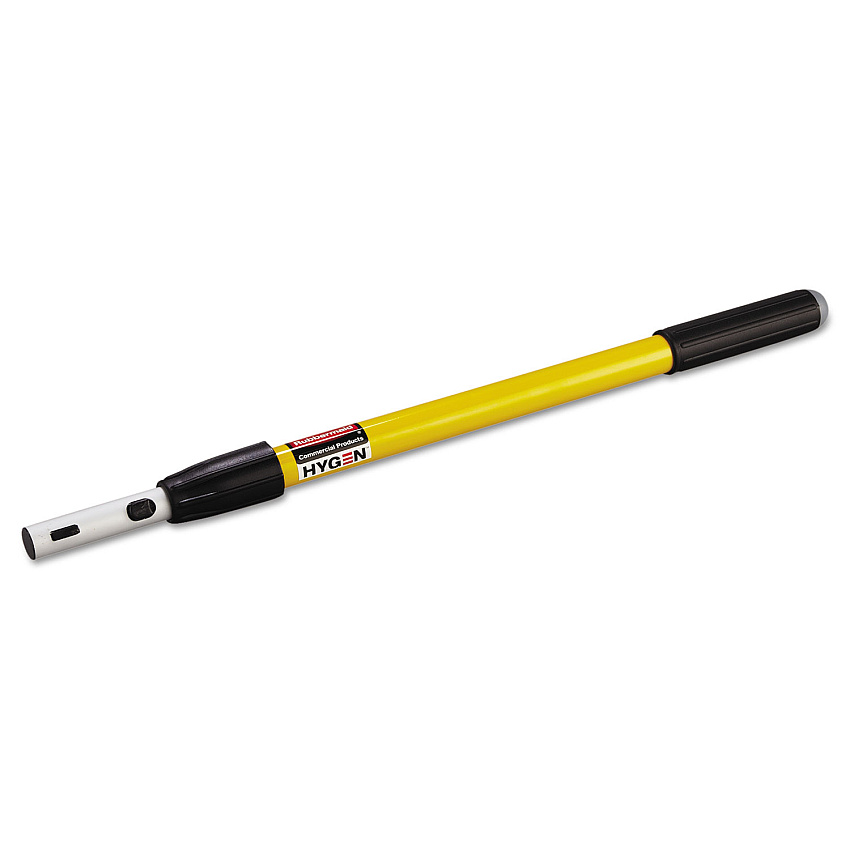 Rubbermaid Commercial HYGEN HYGEN Quick-Connect Extension Handle, 20" to 40", Yellow/Black (RCPQ745)