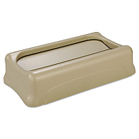 Rubbermaid Commercial Slim Jim Swing Lid, 11.38w x 20.5d x 5h, Beige (RCP267360BEI)