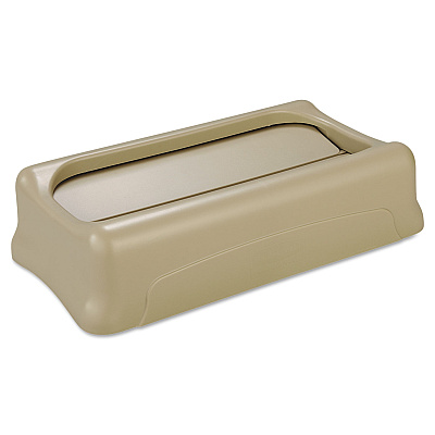 Rubbermaid Commercial Slim Jim Swing Lid, 11.38w x 20.5d x 5h, Beige (RCP267360BEI)