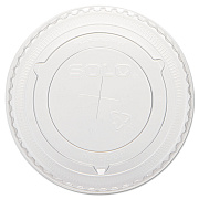 Solo Straw-Slot Cold Cup Lids, Fits 10 oz Cups, Clear, 100 Pack, 25 Packs/Carton (DCC600TS)