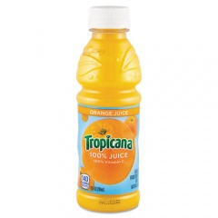 Tropicana 100% Juice, Orange, 10oz Bottle, 24/Carton (55154)