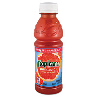 Tropicana 100% Juice, Ruby Red Grapefruit, 10oz Bottle, 24/Carton (QKR57161)