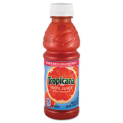 Tropicana 100% Juice, Ruby Red Grapefruit, 10oz Bottle, 24/Carton (QKR57161)