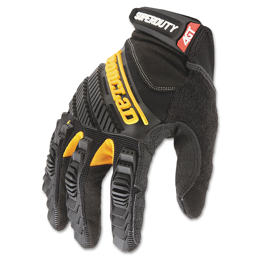 Ironclad SuperDuty Gloves, Medium, Black/Yellow, 1 Pair (IRNSDG203M)