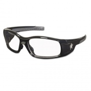 MCR Safety Swagger Safety Glasses, Black Frame, Clear Lens (SR110)