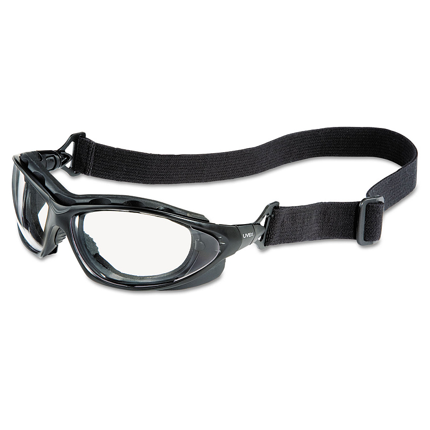 Honeywell Uvex Seismic Sealed Eyewear, Clear Uvextra AF Lens, Black Frame (UVXS0600X)