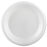 Plastifar Foam Dinnerware, Plate, 9", White, 25/Pack, 20 Packs/Carton (PST12003)