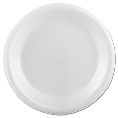Plastifar Foam Dinnerware, Plate, 9", White, 25/Pack, 20 Packs/Carton (PST12003)
