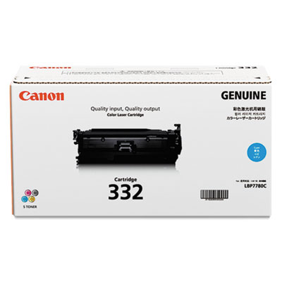 Canon 6262b012 (332) Toner, 6,400 Page-Yield, Cyan