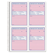 TOPS Telephone Message Book with Fax/Mobile Section, Two-Part Carbonless, 3.88 x 5.5, 4 Forms/Sheet, 200 Forms Total (TOP4005)