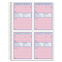TOPS Telephone Message Book with Fax/Mobile Section, Two-Part Carbonless, 3.88 x 5.5, 4 Forms/Sheet, 200 Forms Total (TOP4005)