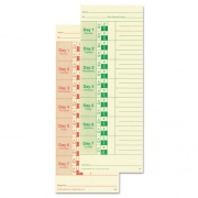 Lathem Time Time Clock Cards for All Standard Side-Print Time Clocks, Two Sides, 3.5 x 9, 100/Pack (M2100)