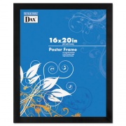 DAX Black Solid Wood Poster Frames with Plastic Window, Wide Profile, 16 x 20 (2863V2X)