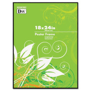 DAX Coloredge Poster Frame, Clear Plastic Window, 18 x 24, Black (N16018BT)