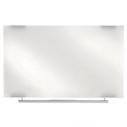 Iceberg Clarity Glass Dry Erase Board with Aluminum Trim, 48 x 36, White Surface (31140)