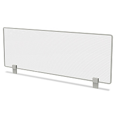 Linea Italia Trento Line Dividing Panel, Polycarbonate, 47.13w x 1.75d x 15.5h, Translucent (LITTR721)