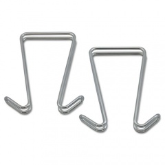 Alera Double Sided Partition Garment Hook, Steel, 0.5 x 3.38 x 4.75, Over-the-Door/Over-the-Panel Mount, Silver, 2/Pack (CH2SR)