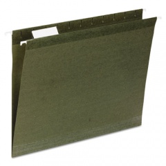 AbilityOne 7530013649497 SKILCRAFT Hanging File Folder, Letter Size, 1/3-Cut Tabs, Green, 25/Box