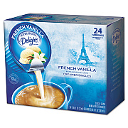 International Delight Flavored Liquid Non-Dairy Coffee Creamer, French Vanilla, 0.4375 oz Cup, 24/Box (ITD100681)