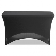 Iceberg iGear Fabric Table Cover, Polyester/Spandex, 24" x 48", Black (16511)