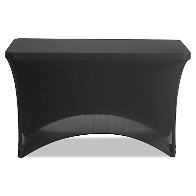 Iceberg iGear Fabric Table Cover, Polyester/Spandex, 24" x 48", Black (ICE16511)