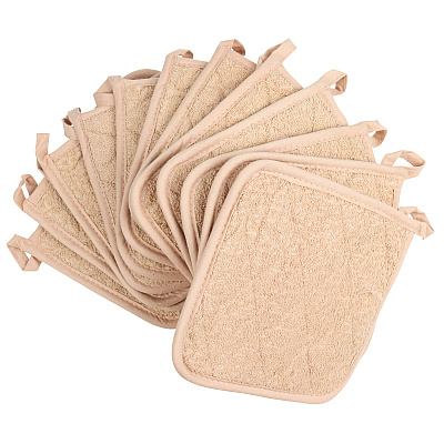 Cooks Linen Pot Holder 7x7 Tan, Pack Of 12 (PNP-POT-TAN)